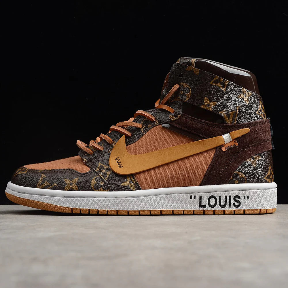 "OFF-LOUIS LV" NIKE AIR JORDAN 1 HIGH.