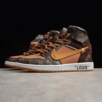 "OFF-LOUIS LV" NIKE AIR JORDAN 1 HIGH.